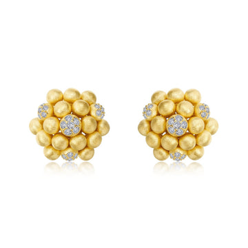 Cluster Button Earrings